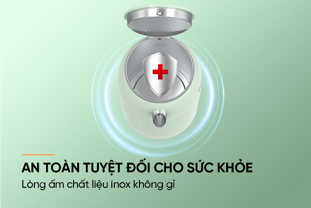 SHD1364 có lòng ấm bằng inox an toàn cho sức khỏe SHD1364