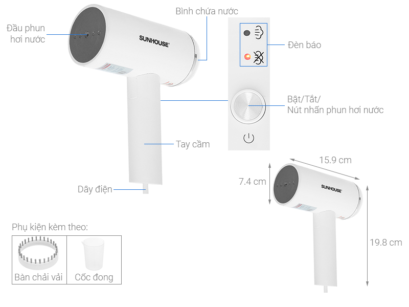 Bàn là hơi nước cầm tay Sunhouse SHD2176 Bàn là hơi nước cầm tay Sunhouse SHD2176
