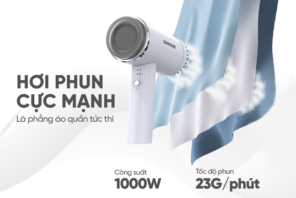 Bàn là hơi nước cầm tay phun hơi cực mạnh Bàn là hơi nước cầm tay
