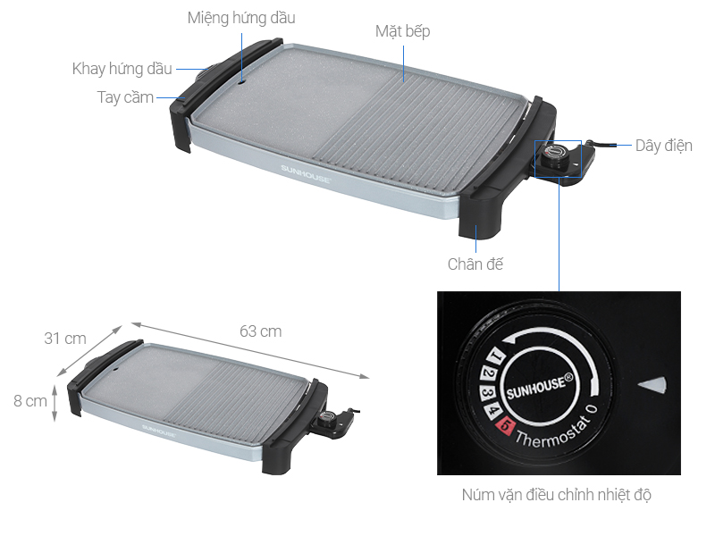 Bếp nướng điện Sunhouse SHD4612