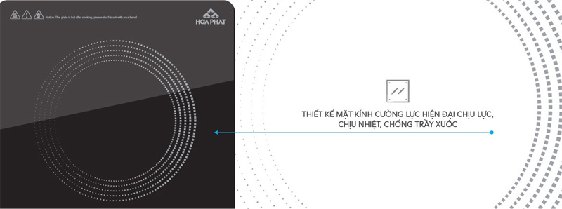 Bếp từ HPC D12A2 có chất liệu bề mặt cao cấp Bếp từ HPC D12A2 có chất liệu bề mặt cao cấp