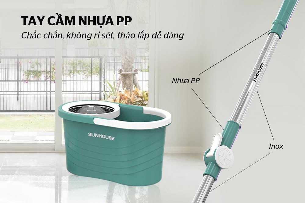 Sunhouse KS-CL300IB có cán cầm làm từ inox Sunhouse KS-CL300IB