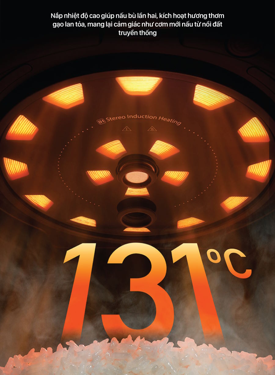 Công nghệ AromaBoost – Kích hoạt hương thơm gạo đậm đà Nồi cơm điện Coex CR-3469IH