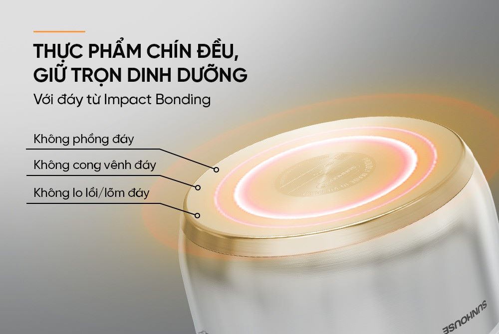 Sử dụng linh hoạt trên mọi loại bếp Nồi inox 5 đáy Sunhouse