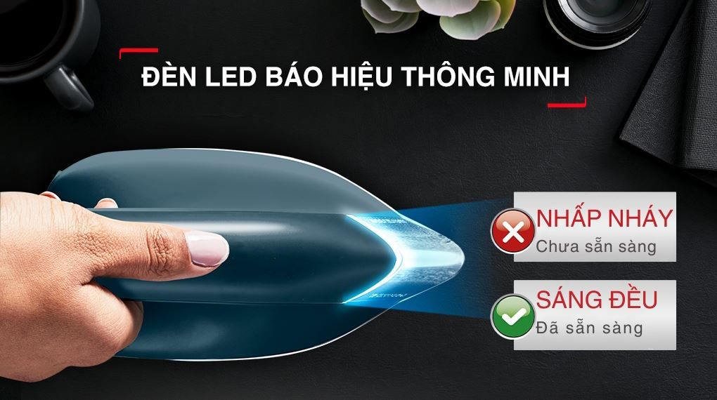 An toàn tối đa với tính năng tự ngắt và công nghệ Smart Protect  Bàn ủi hơi nước cầm tay Tefal