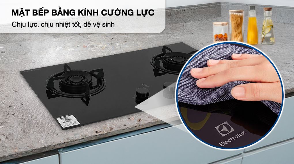 Bếp ga âm có mặt kính cường lực Bếp ga âm