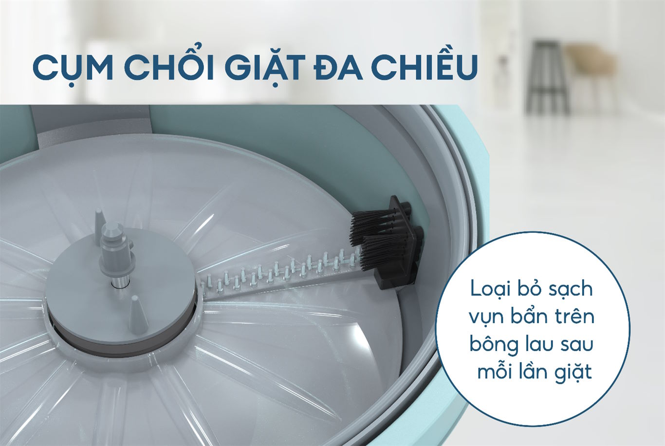 Cụm chổi giặt đa chiều – Lau dọn nhàn tênh Bộ lau nhà xoay 360 độ Sunhouse KS-CL235PB