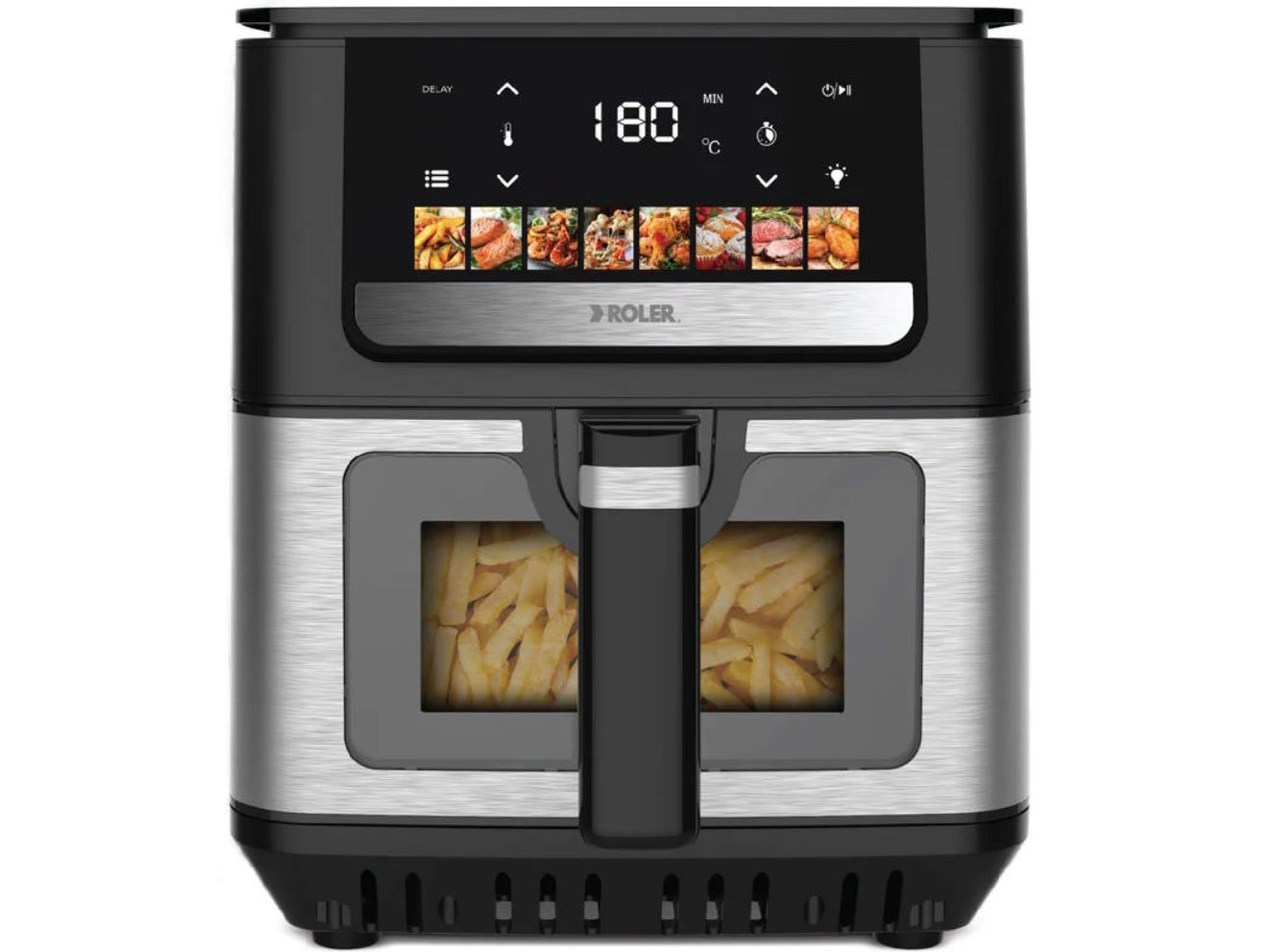 Cửa sổ kính trong suốt có đèn LED – Quan sát món ăn tiện lợi Nồi chiên không dầu điện tử Roler RA-3129AS