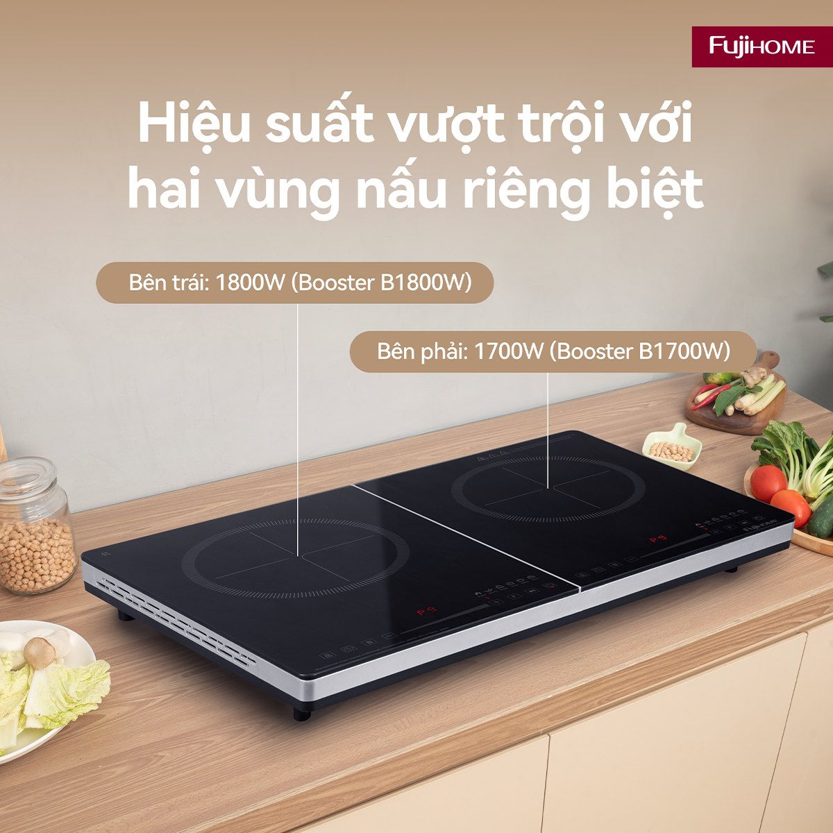 Bếp từ đôi Fujihome IC2123