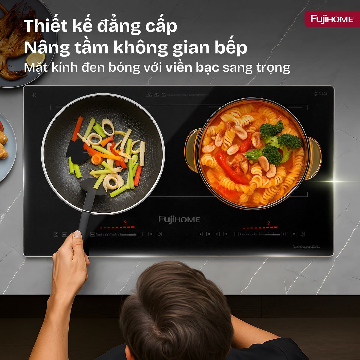 Thiết kế sang trọng – Bền đẹp với mặt kính Kanger cao cấp Fujihome IC2622