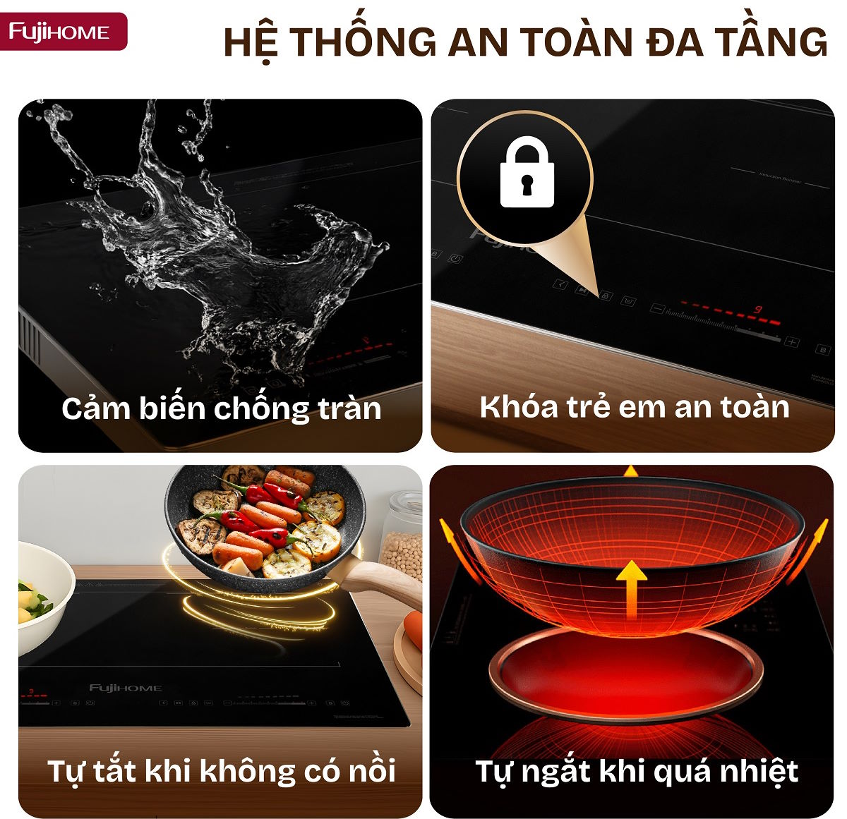 An toàn toàn diện – Đạt chuẩn EMC quốc gia Bếp từ đôi IC2622