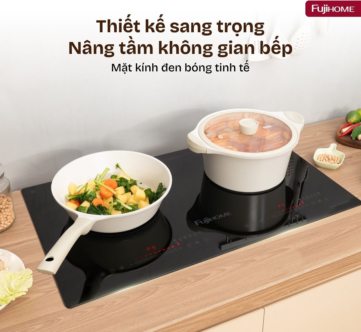 Thiết kế tinh xảo – Bền bỉ từng chi tiết Bếp từ đôi Fujihome IC2623