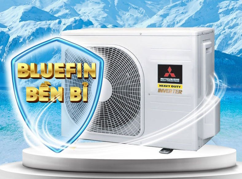 Dàn nóng bền bỉ, cánh tản nhiệt Blue Fin Điều hòa âm trần Mitsubishi Heavy FDT100CNZ-W5/FDC100CNZ-W5