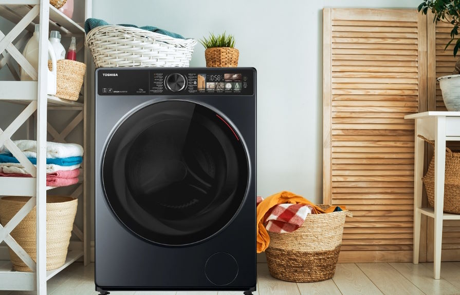 Thiết kế hiện đại, sang trọng, tối ưu không gian sống Máy giặt Toshiba Inverter 13kg TW-T25BZP140MWV(MG)