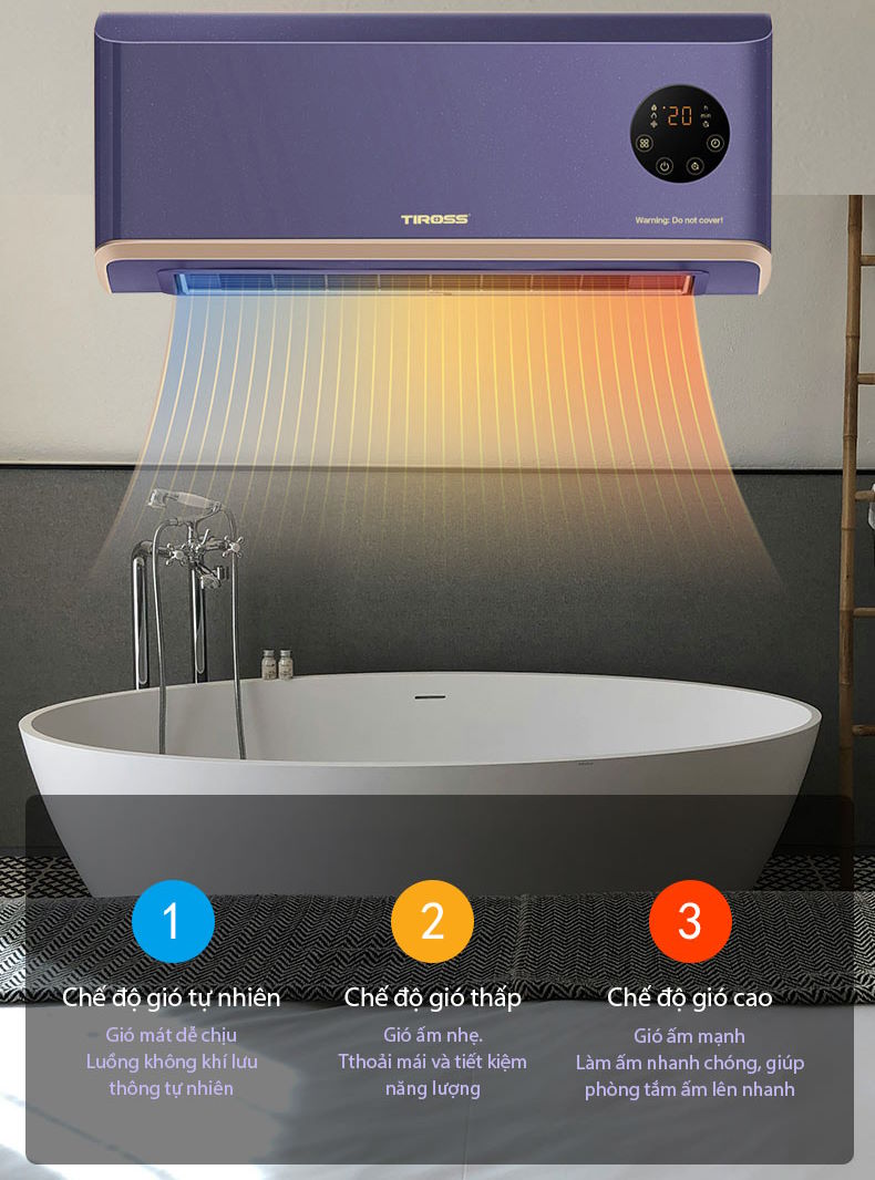 Ba chế độ gió linh hoạt – Tùy chỉnh theo nhu cầu sử dụng Tiross TS9294