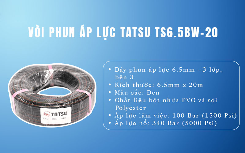 Vòi phun áp lực Tatsu TS6.5BW-20