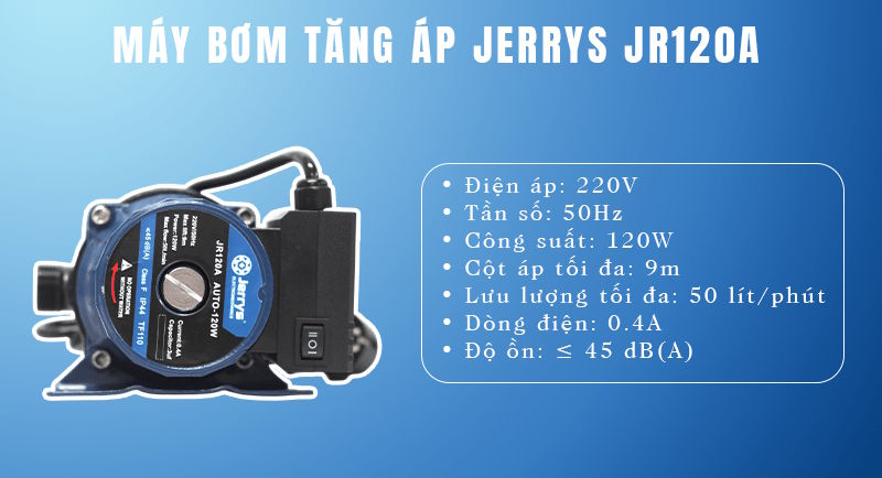 Máy bơm nước tăng áp Jerrys JR120A
