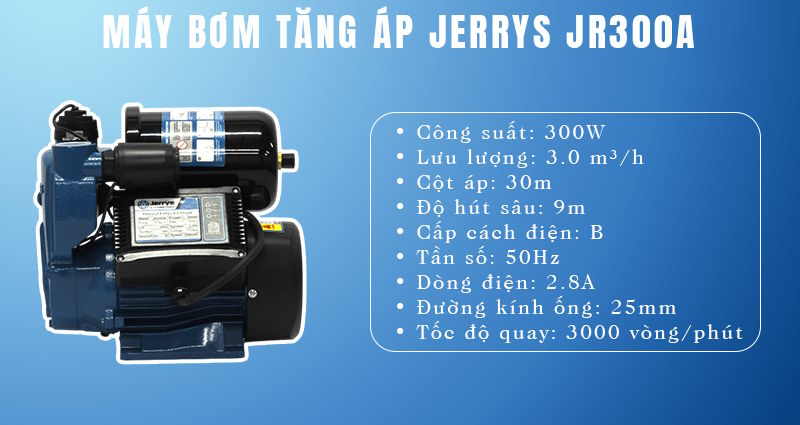 Máy bơm nước tăng áp Jerrys JR300TA