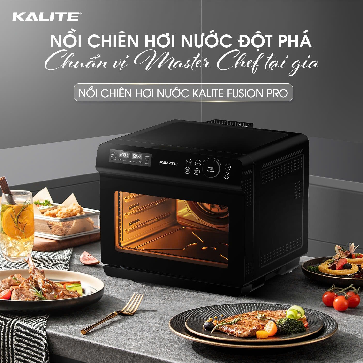 Nồi chiên hơi nước 4 trong 1 Kalite Steam Fusion Pro (20 lít)