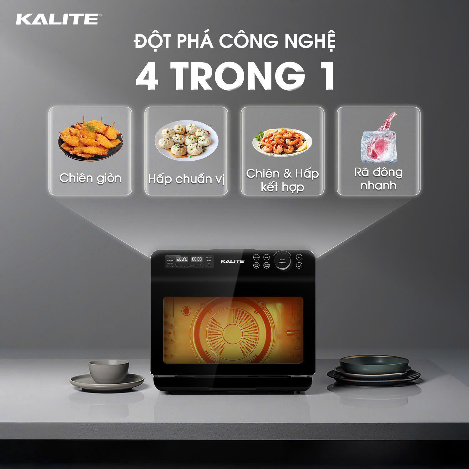 Nồi chiên hơi nước 4 trong 1 Kalite Steam Fusion Pro