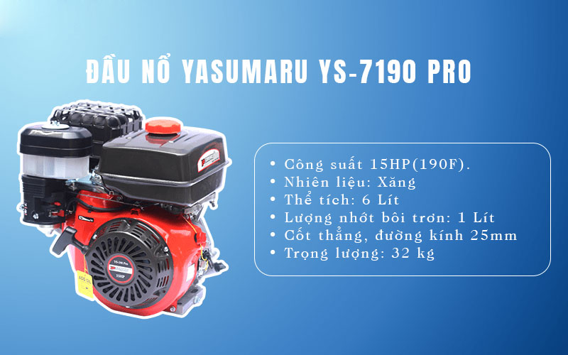 Đầu nổ Yasumaru dùng xăng với động cơ 4 thì Đầu nổ Yasumaru