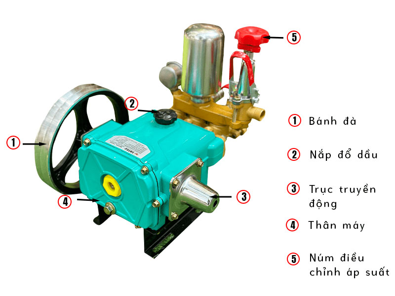 Cấu tạo của đầu xịt áp lực Tatsu TS22S Đầu xịt áp lực Tatsu TS22S