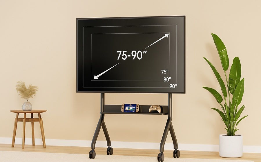 Giá treo tivi di động North Bayou NB-P150 75-90 inch(Nâng hạ độ cao bằng remote điều khiển)