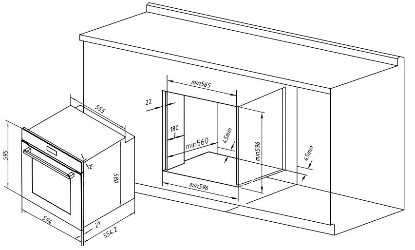 Kích thước của Hafele HC-O811B (495.10.035) Hafele HC-O811B (495.10.035)