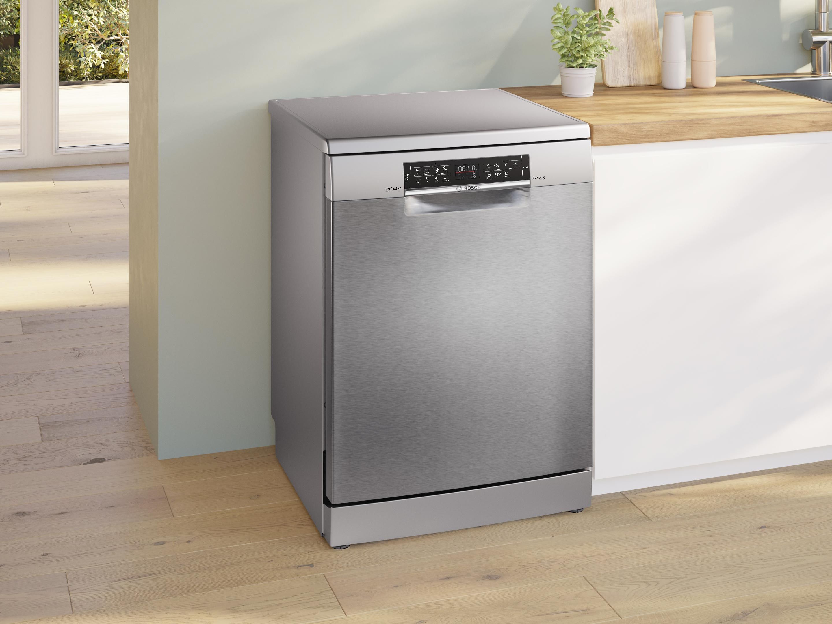 Thiết kế sang trọng, chất liệu cao cấp Máy rửa chén độc lập Bosch SMS6ZCI85M (14 bộ, Serie 6)