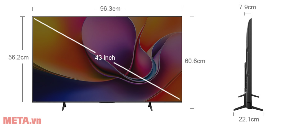 Smart Tivi Hisense 4K 43 inch 43A6Q