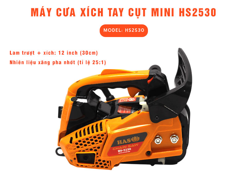 Hasu HS2530 dùng xăng pha nhớt Hasu HS2530