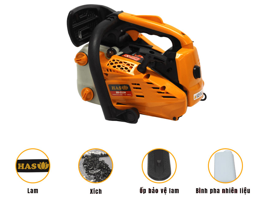 Máy cưa xích Hasu dễ giật nổ Máy cưa xích Hasu