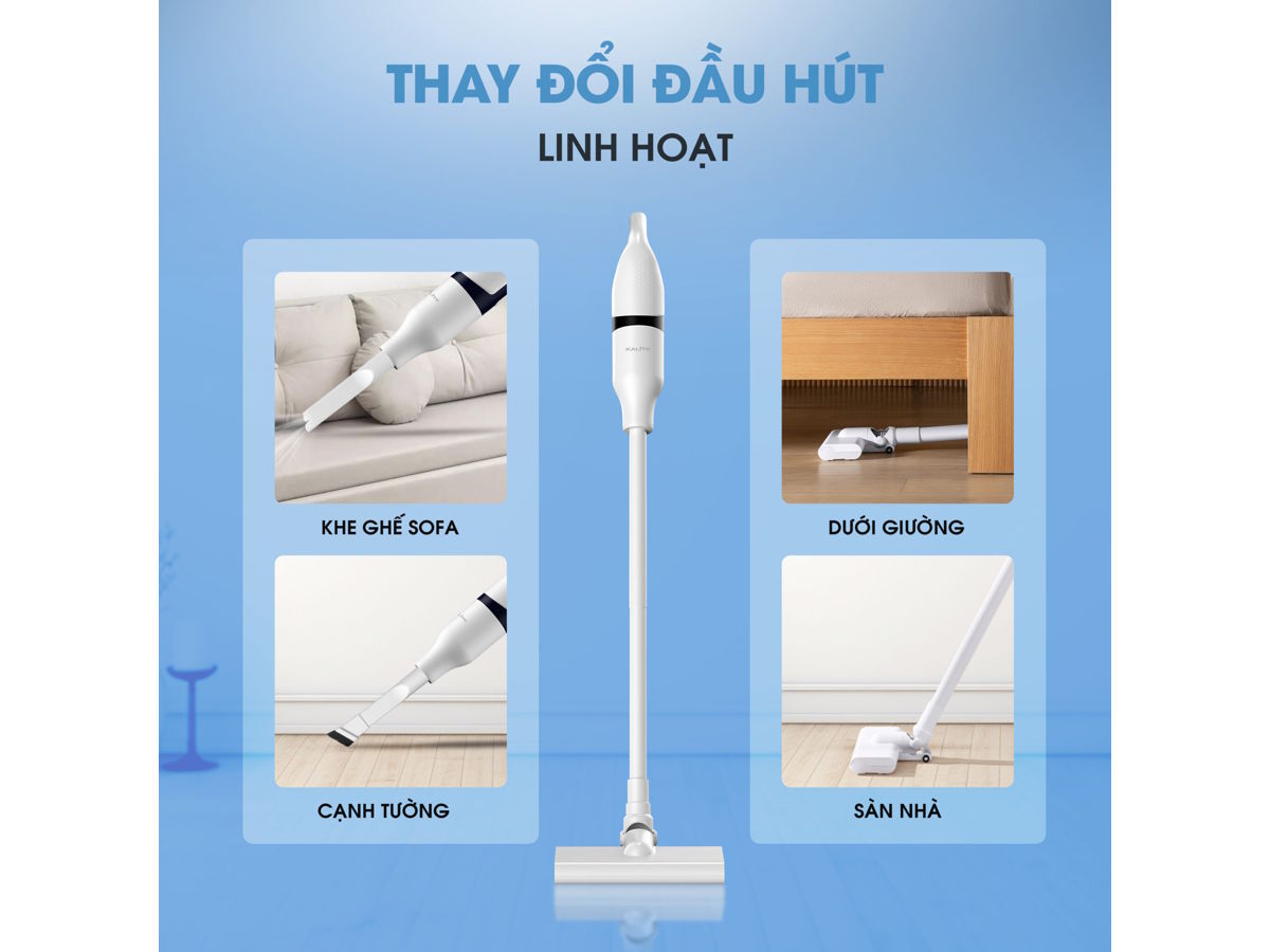 Máy hút bụi có đa dạng đầu hút Máy hút bụi gia đình