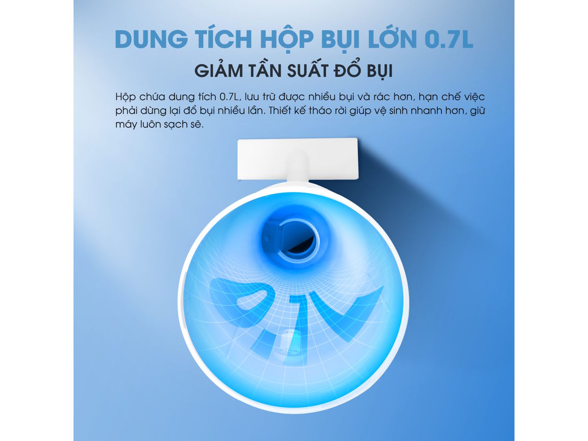Máy hút bụi có hộc chứa bụi 700ml Máy hút bụi dùng pin