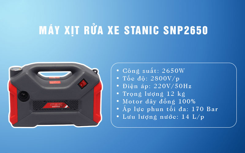 Máy xịt rửa xe Stanic SNP2650