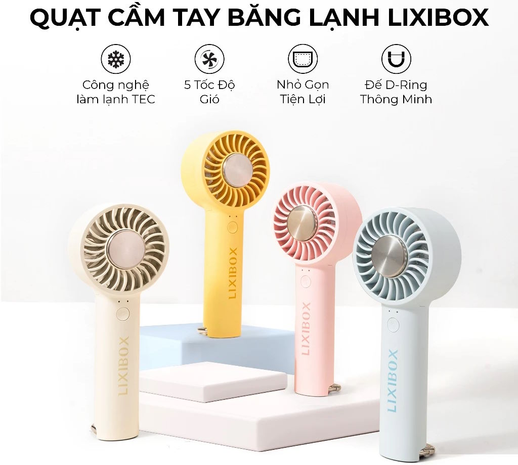 Quạt cầm tay băng lạnh Lixibox Handheld Refrigeration Fan