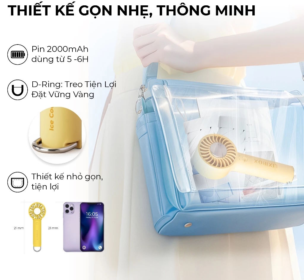 Lixibox Handheld Refrigeration Fan