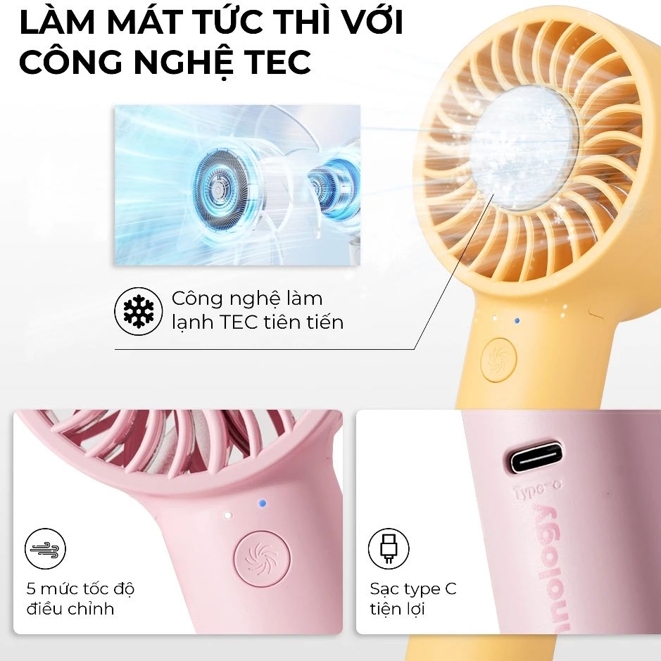 Quạt cầm tay Lixibox Handheld Refrigeration Fan