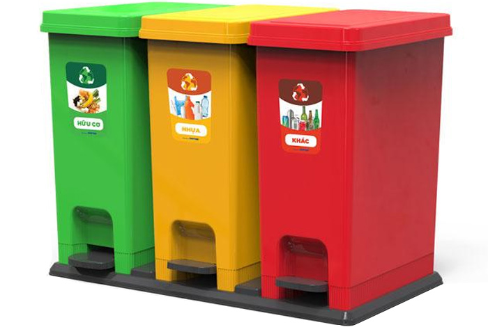 Thùng rác Duy Tân ECO 3 ngăn 