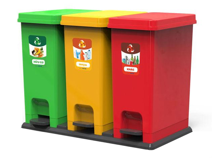 Thùng rác Duy Tân ECO 3 ngăn