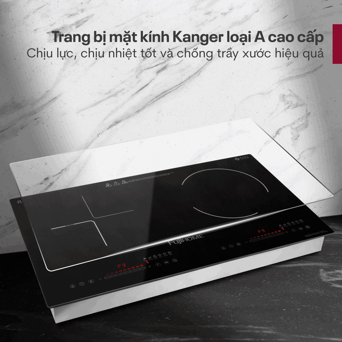 Thiết kế cao cấp – Sang trọng và bền bỉ với thời gian Bếp từ hồng ngoại Fujihome IC2519