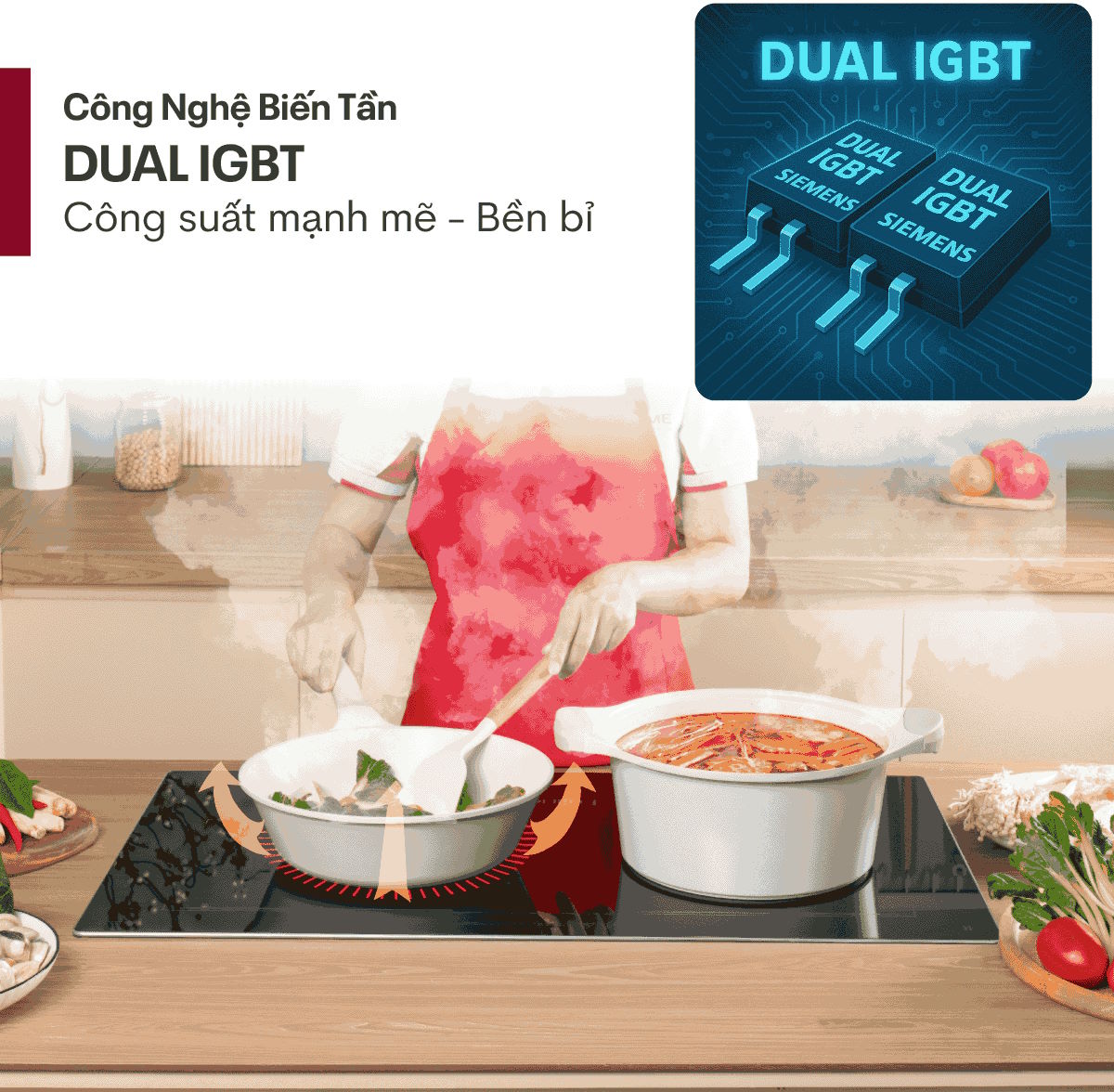 Công nghệ Inverter – Nấu ăn đều hơn, tiết kiệm điện hơn Bếp từ hồng ngoại Fujihome