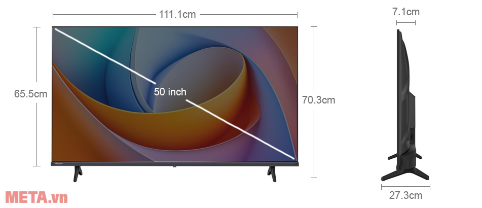 Smart Tivi Hisense Full HD 50 inch 50A4Q