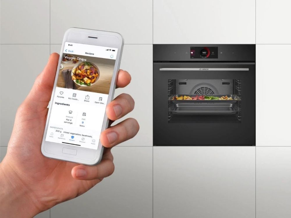 Lò nướng âm tủ điều khiển từ xa qua ứng dụng Lò nướng âm tủ