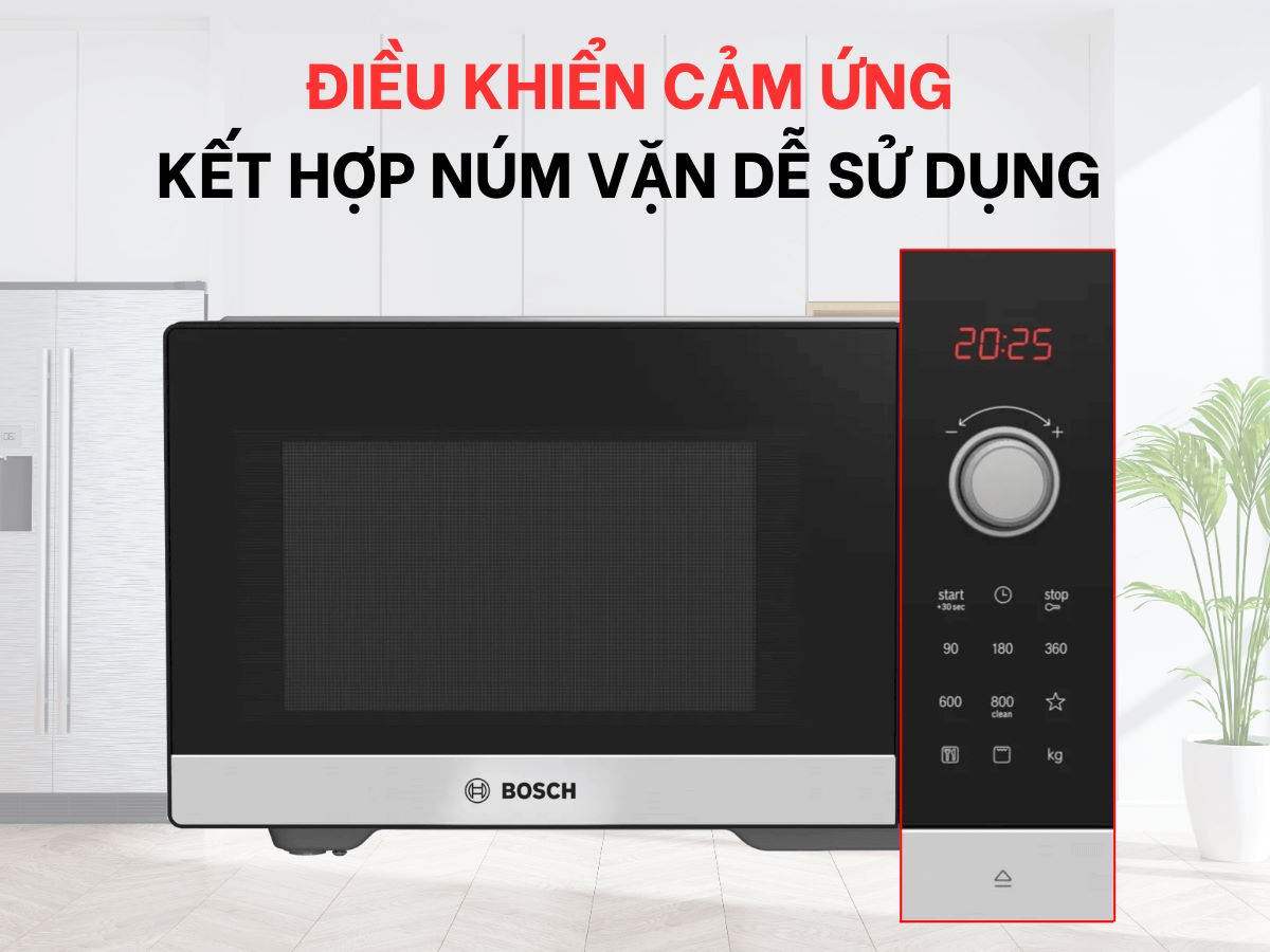 Bảng điều khiển hiện đại – Trực quan và dễ thao tác Lò vi sóng Bosch FEL053MS1M