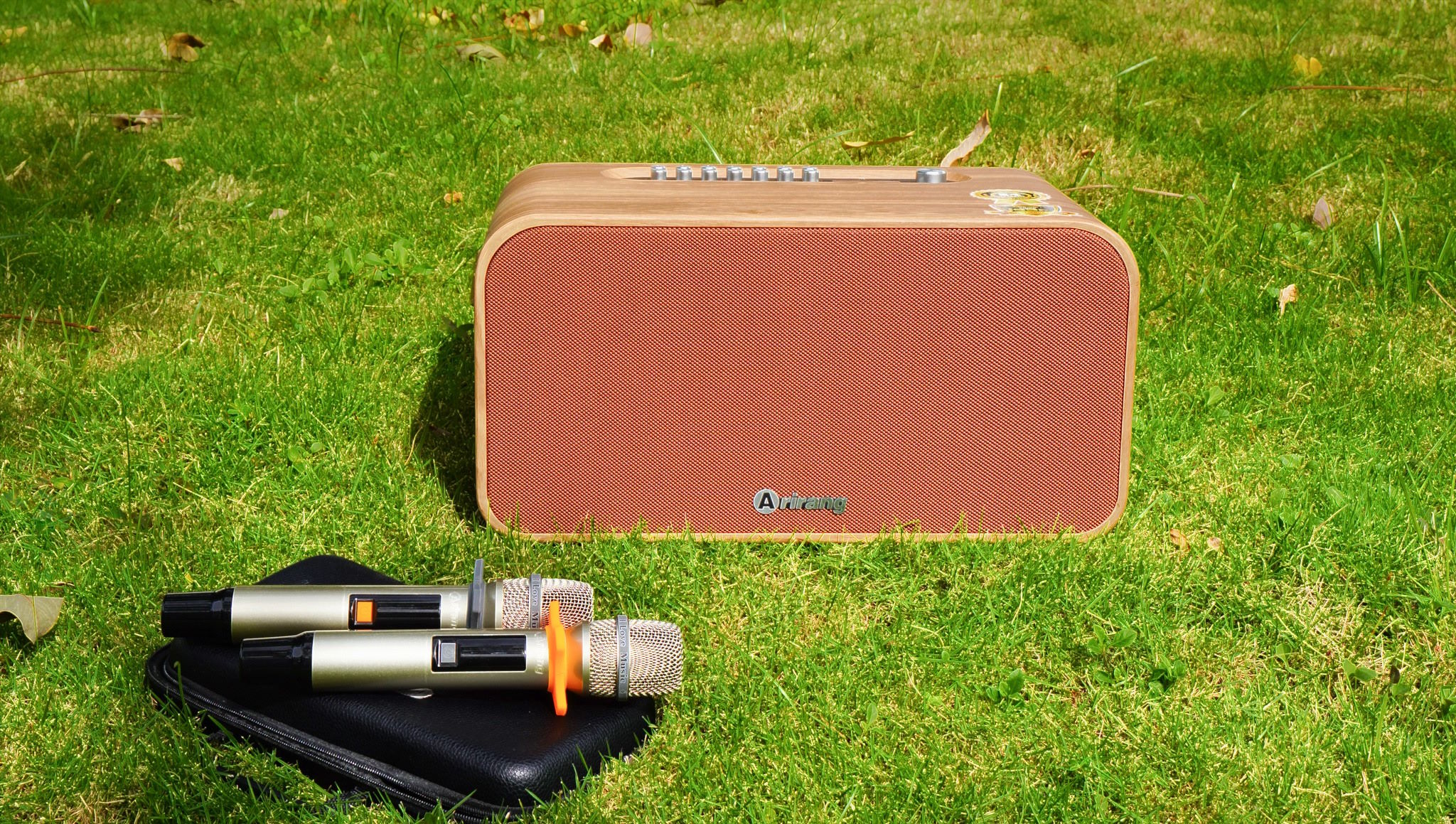 Hệ thống âm thanh 3 đường tiếng với 4 củ loa mạnh mẽ Loa Karaoke xách tay Arirang MB2cw