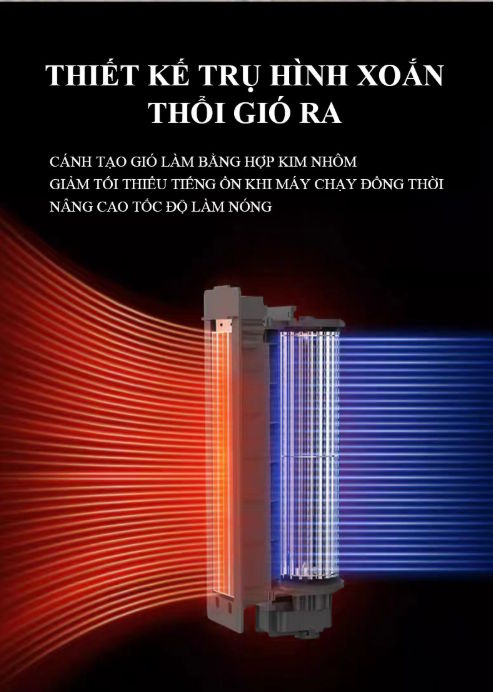 Tiross TS9446 thiết kế hình trụ xoắn thổi gió ra Tiross TS9446