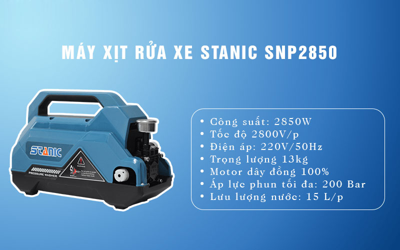 Máy xịt rửa Stanic SNP2850 Máy xịt rửa Stanic SNP2850
