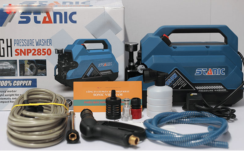 SNP2850 kèm đầy đủ phụ kiện hỗ trợ rửa xe SNP2850