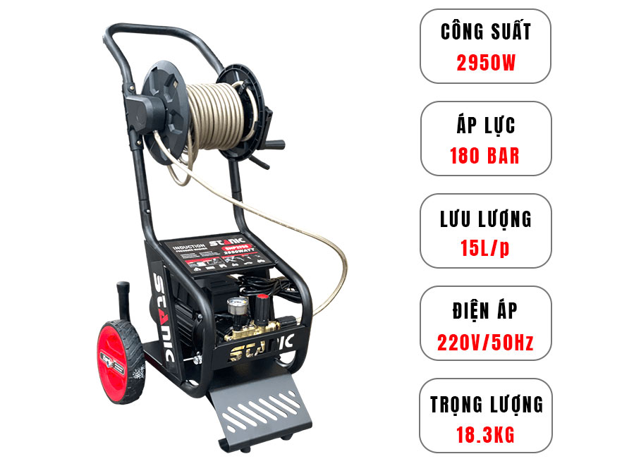 SNP2980 có tay đẩy và bánh xe di chuyển SNP2980
